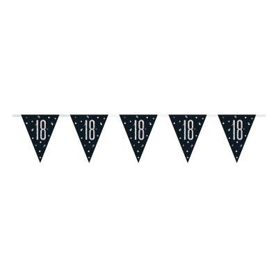Girlang 18 Svart/Silver Glitter - 274 cm