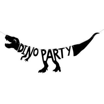 Girlang Dino Party Svart