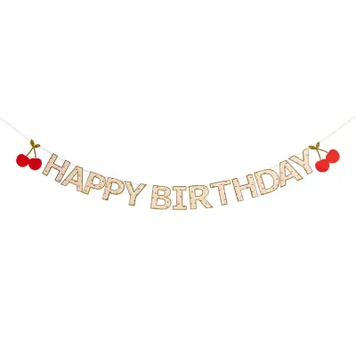 Girlang Happy Birthday Körsbär