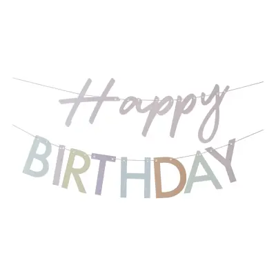 Girlang Happy Birthday Pastell