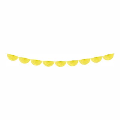 Girlang Pappersfjäder Gul - Stor