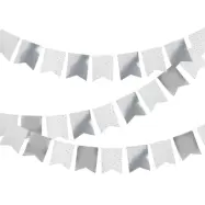 Girlang Silver/Vit Lång