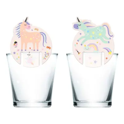 Glasmarkörer Unicorns&Rainbows - 6-pack