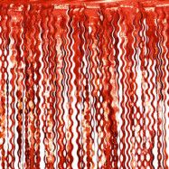 Glitterdraperi Swirls Röd Metallic
