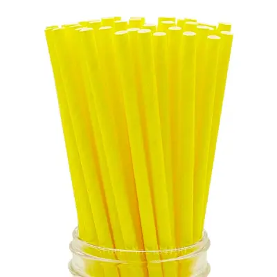 Gula Papperssugrör - 20-pack