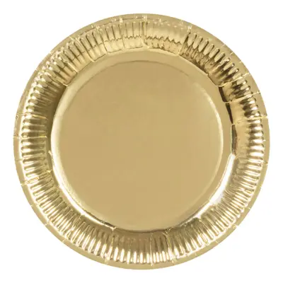 Guld Papperstallrikar Metallic - 6-pack