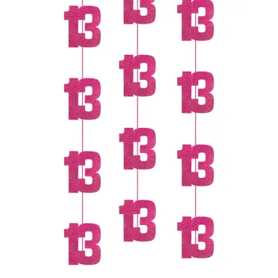 Hängande Dekorationer 13 Rosa - 6-pack