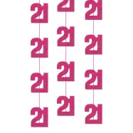 Hängande Dekorationer 21 Rosa - 6-pack
