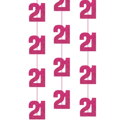Hängande Dekorationer 21 Rosa - 6-pack