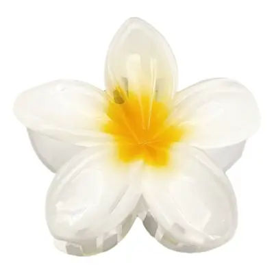 Hårklämma Blomma Vit/Gul