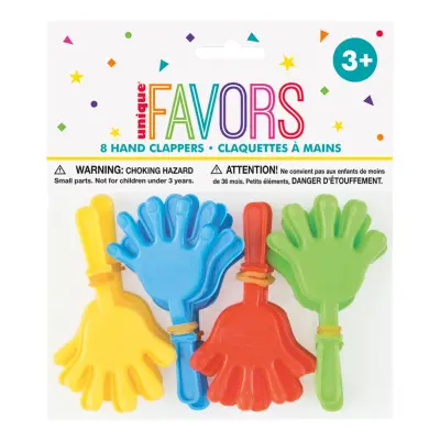 Handklappor Flerfärgad - 8-pack