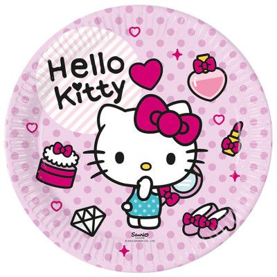 Hello Kitty Papperstallrik 23 cm 8-pack