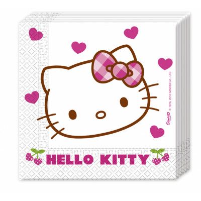 Decorata Hello Kitty, Servetter 33x33 cm 20 st