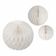 Honeycomb Boll Vit - 3-pack