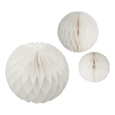 Honeycomb Boll Vit - 3-pack