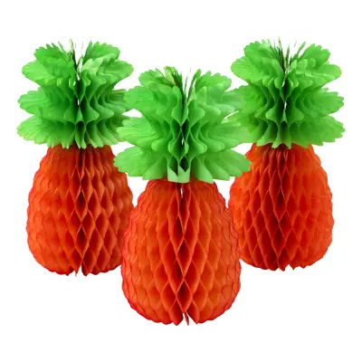 Bordsdekoration Honeycombs Ananas - 3-pack