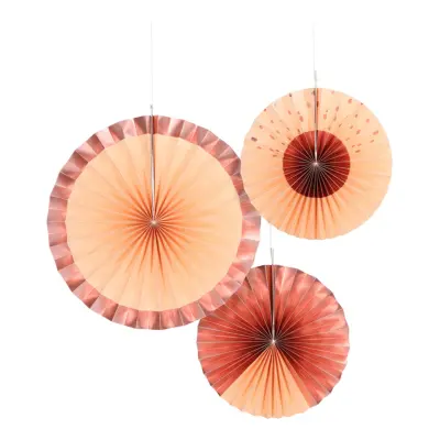 Honeycombs Pappersfjädrar Lush Blush - 3-pack