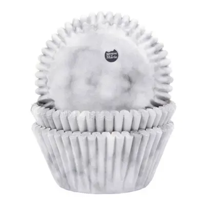 House of Marie Muffinsformar Marmor Grå - 50-pack