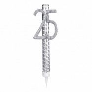 Isfackla 25 Silver med Strass