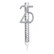 Isfackla 25 Silver med Strass