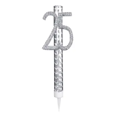 Isfackla 25 Silver med Strass