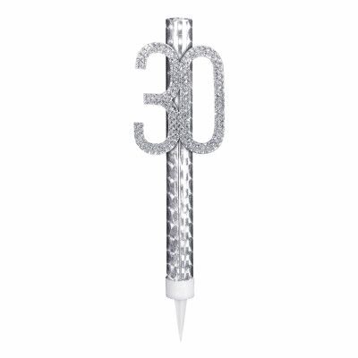 Isfackla 30 Silver med Strass