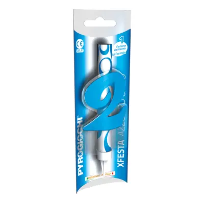 Isfackla Blå med Siffra - Siffra 2