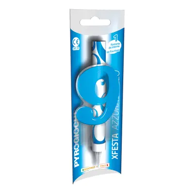 Isfackla Blå med Siffra - Siffra 9