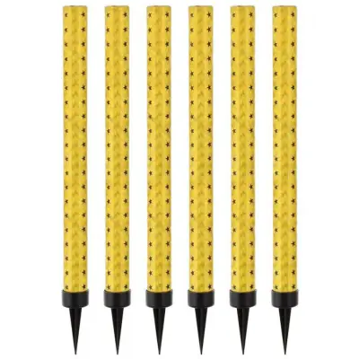 Isfacklor Guld Stjärnor 18 cm 6-pack
