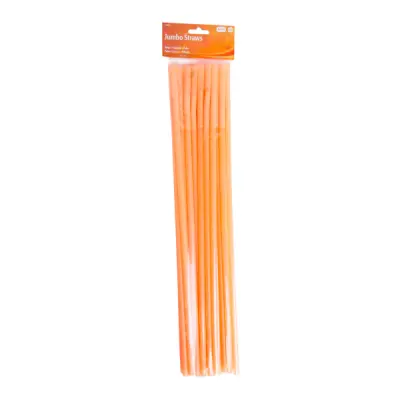 Jättesugrör Neonorange - 25-pack
