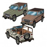 Jeep 3D Bordsdekoration - 3-pack