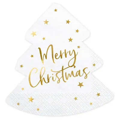 Julgran Vit Servett 20-pack