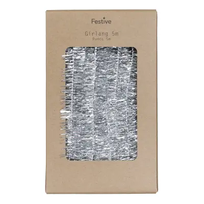 Julgransglitter Silver Klassiskt - 500 x 2,5 cm