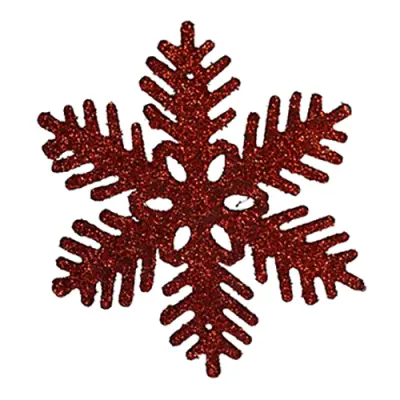 Julgranshänge Snöflinga - Röd