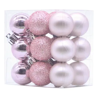 Julgranskulor Runda Gammelrosa - 18-pack