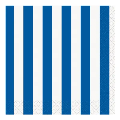 Kaffeservetter Blå Randiga - 16-pack