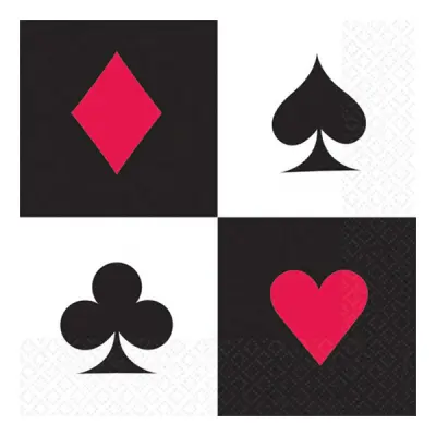 Kaffeservetter Casino - 16-pack