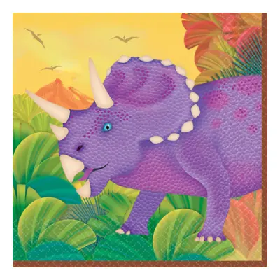 Kaffeservetter Dinosaurier - 16-pack