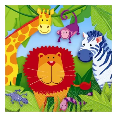 Kaffeservetter Djungelns Vänner - 16-pack