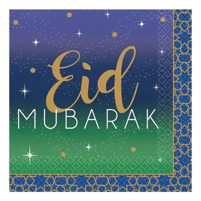 Kaffeservetter Eid Mubarak - 16-pack