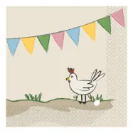 Kaffeservetter Farm Party - 16-pack