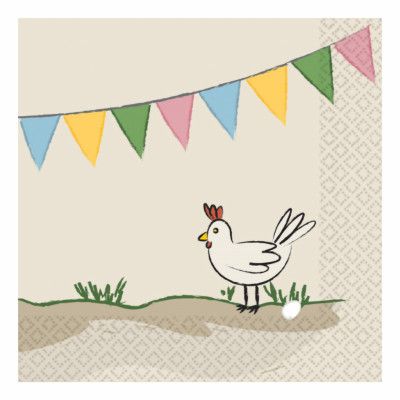 Kaffeservetter Farm Party - 16-pack