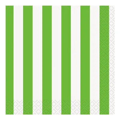 Kaffeservetter Gröna Randiga - 16-pack