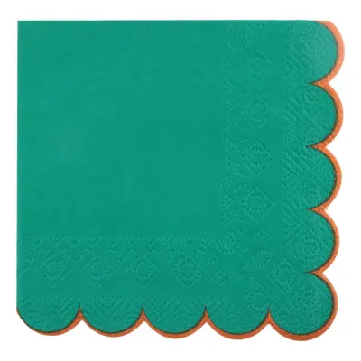 Kaffeservetter Grön/Orange - 12-pack