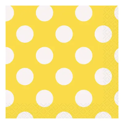 Kaffeservetter Gula Prickiga - 16-pack