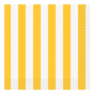 Kaffeservetter Gula Randiga