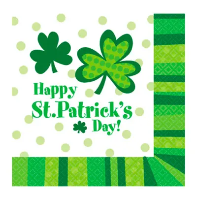 Kaffeservetter Happy St. Patrick's Day - 16-pack