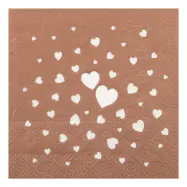 Kaffeservetter Hjärtan Mocha - 12-pack