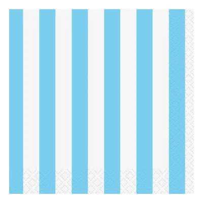 Kaffeservetter Ljusblå Randiga - 16-pack