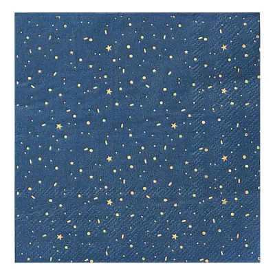 Kaffeservetter Mörkblå Guldstjärnor - 20-pack